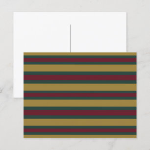 Postal Dulces Navideños Rayados de Verde Rojo y Dorado