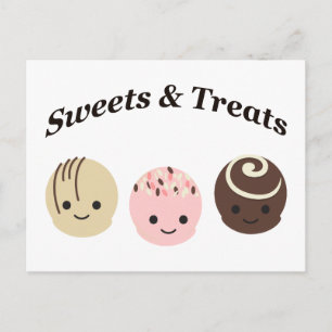Postal ¡Dulces y Tratamientos! Chocolates