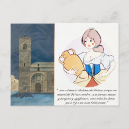 Postal Dulcinea del Toboso por @QUIXOTEdotTV