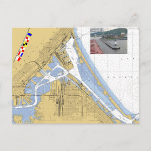 Postal Duluth, MN Harbour Chart Signags ship