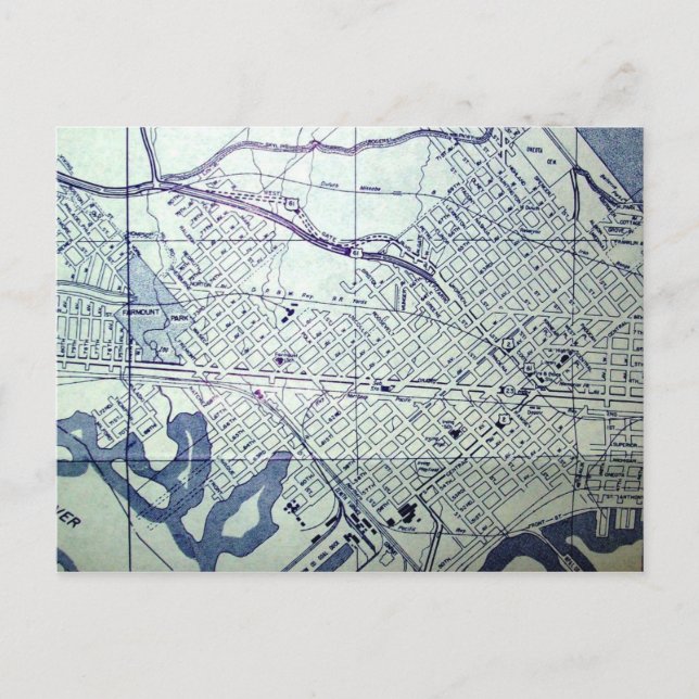 Postal Duluth, MN Vintage Map (Anverso)