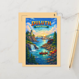 Postal Duluth North Shore Minnesota Personalized Postcard