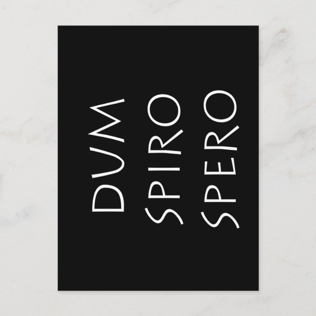 Postal Dum spiro spero (Anverso)