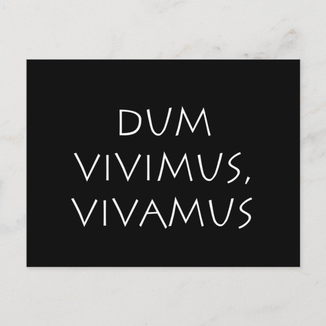 Postal Dum vímus vivamus (Anverso)