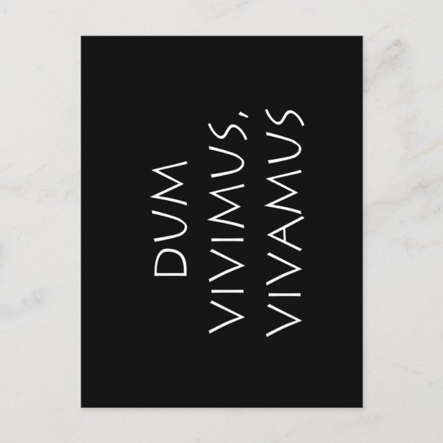Postal Dum vivimus vivamus (Anverso)