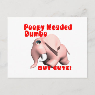 Postal Dumbo con cabeza de poopy