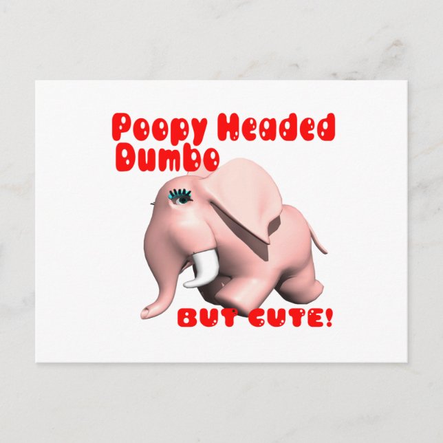 Postal Dumbo con cabeza de poopy (Anverso)