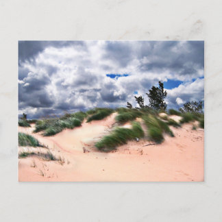 Postal Dunas De Arena Barrada De Viento