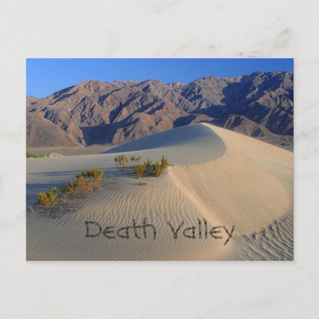 Postal Dunas de arena en el Valle de la Muerte (Anverso)