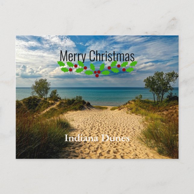 Postal Dunas de Indiana, Lago Michigan, (Anverso)