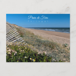 Postal Dunas de la playa de Faro - Portugal