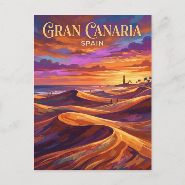 Postal Dunas de Maspalomas España (Anverso)