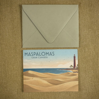 Postal Dunas de Maspalomas Vintage - Gran Canaria Minimal