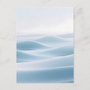 Postal Dunas Nevadas Suaves de Azul Invierno Serenidad