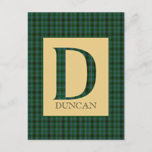 Postal Duncan Tartan Monogram D