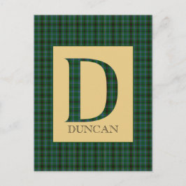 Postal Duncan Tartan Monogram D