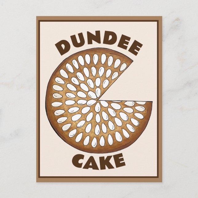Postal Dundee Cake Scotland Gastronomic Cake Cake (Anverso)