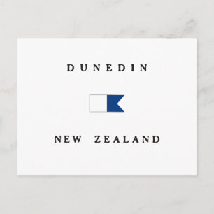 Postal Dunedin Bandera de Buceo Alfa de Nueva Zelanda