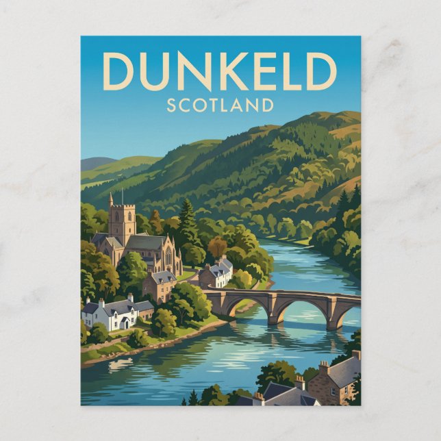 Postal Dunkeld Escocia (Anverso)