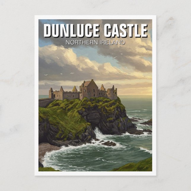 Postal Dunluce Castle Northern Ireland Travel (Anverso)