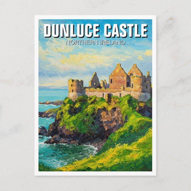 Postal Dunluce Castle Northern Ireland Travel (Anverso)