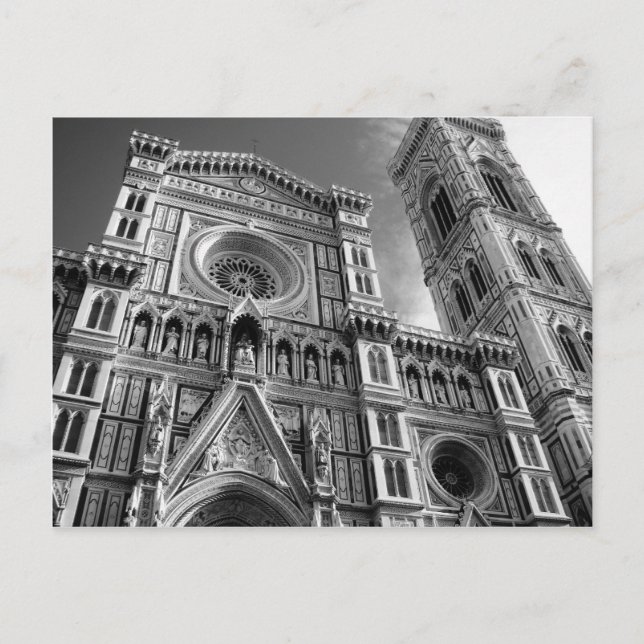 Postal Duomo en Florencia, Italia (Anverso)