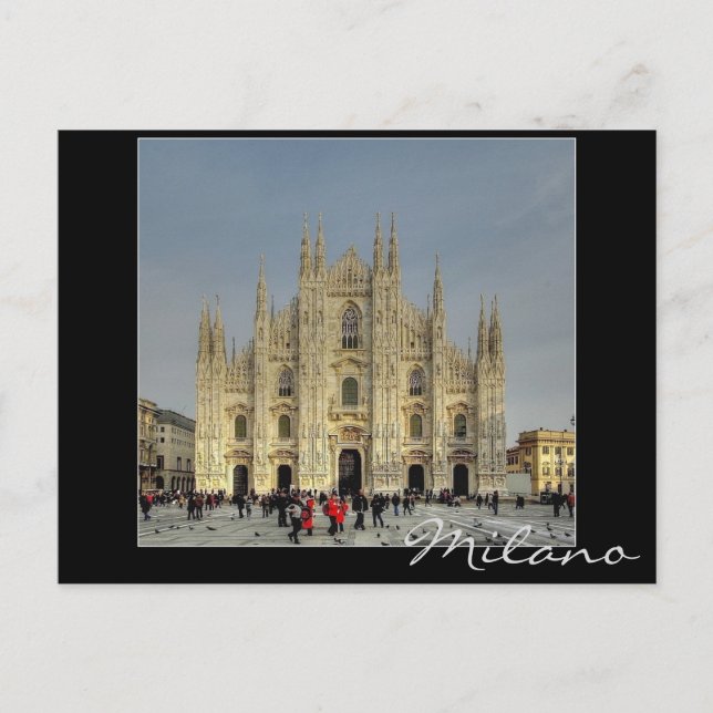 Postal Duomo Milan, Italia (Anverso)