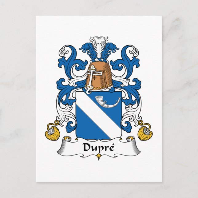 Postal Dupre Family Crest (Anverso)