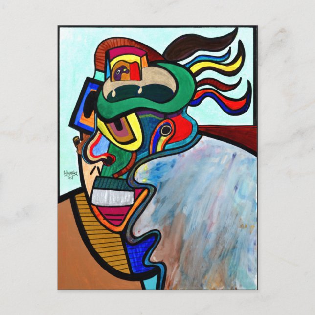 Postal "Duque de Dane" por Ruchell Alexander (Anverso)