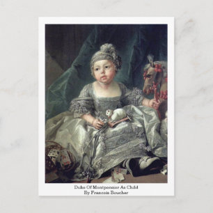 Postal Duque De Montpensier Como Niño Por Francois Bouche