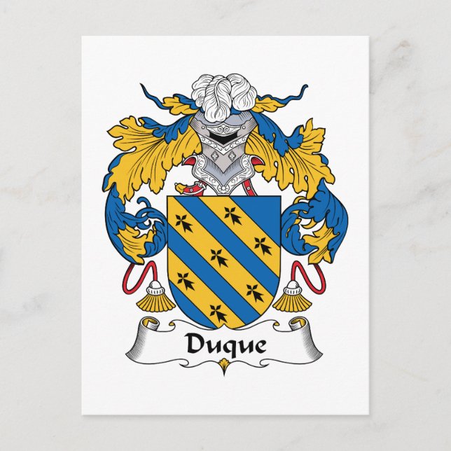 Postal Duque Family Crest (Anverso)