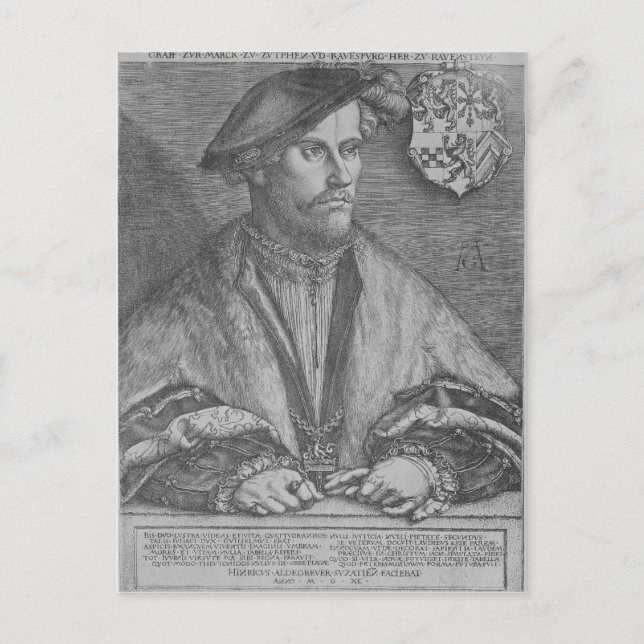 Postal Duque Wilhelm V de Cleve, 1540 (Anverso)