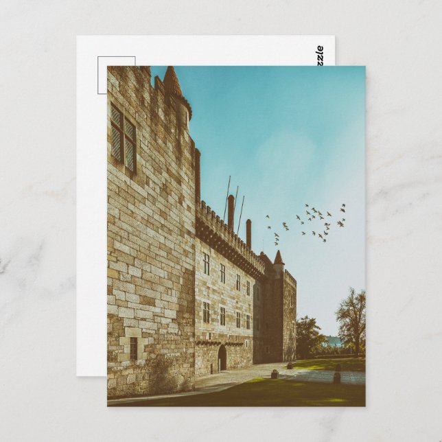 Postal Duques del Palacio Braganza, Guimaraes, Portugal. (Anverso / Reverso)