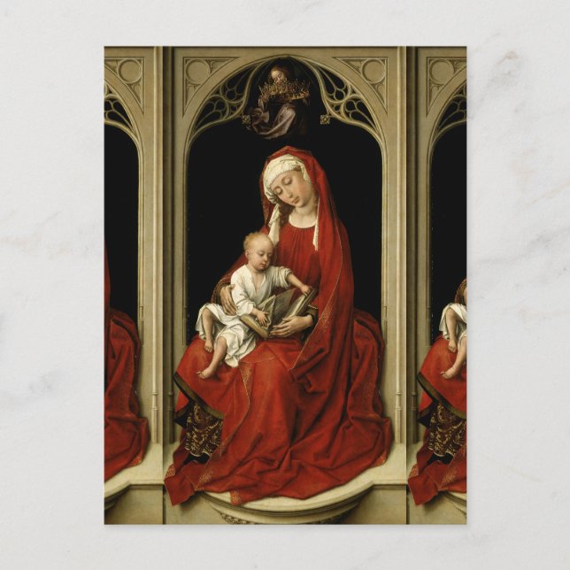 Postal Durán Madonna - Rogier van der Weyden (Anverso)
