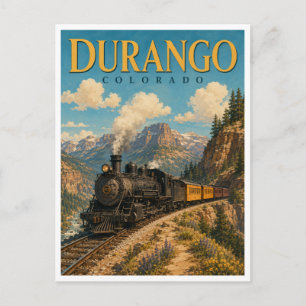 Postal Durango Colorado Tren de Vapor GeoSaga