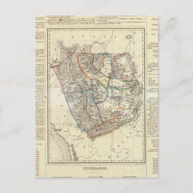 Postal Durango, México (Anverso)