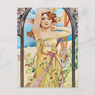 Postal Durante el día, Alphonse Mucha