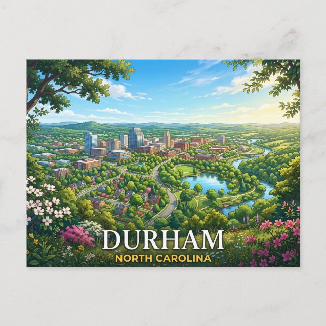 Postal Durham Carolina del Norte (Anverso)
