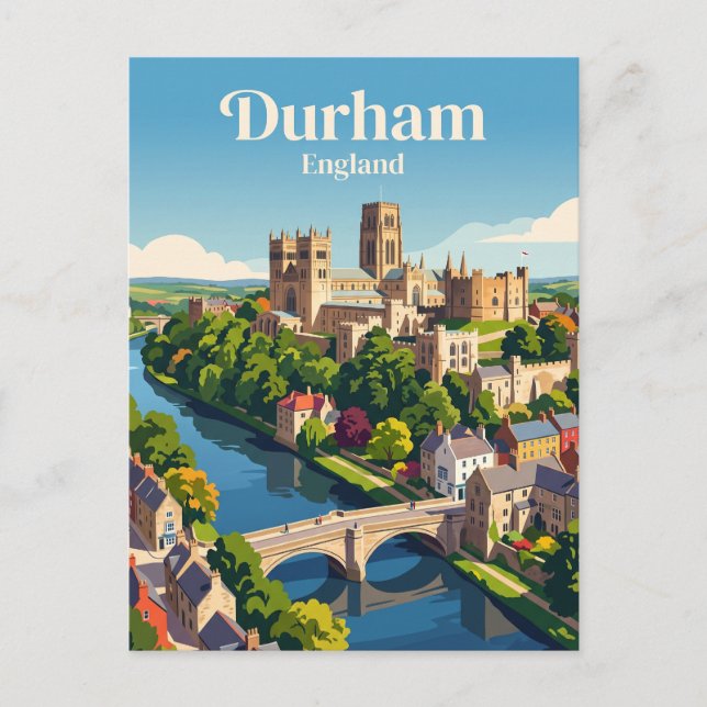 Postal Durham, Inglaterra (Anverso)