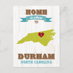 Postal Durham, Mapa de Carolina del Norte - El hogar es d