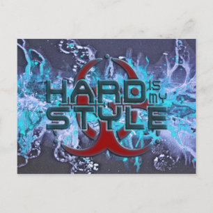 Postal duro es mi estilo - azul splattergrunge   estilo d
