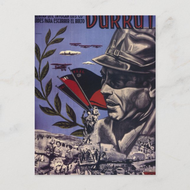 Postal Durruti. Los verdaderos anarquistas son Posters de (Anverso)