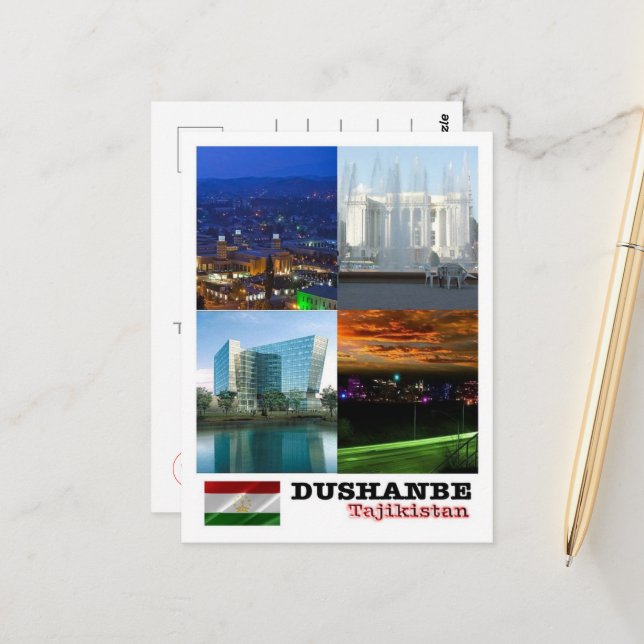 Postal Dushanbe - Mosaico - Tayikistán - (Anverso/Reverso In Situ)