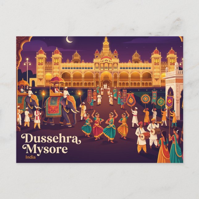 Postal Dussehra Mysore India (Anverso)
