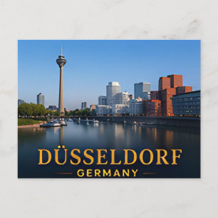Postal Düsseldorf Alemania Destino de Viaje Ciudad Modern