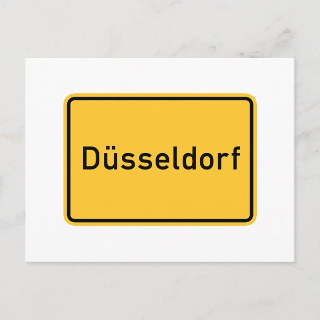 Postal Dusseldorf, Rótulo vial de Alemania (Anverso)