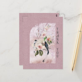Postal Duste Burgundy Magnolia Blossoms Boda Gracias