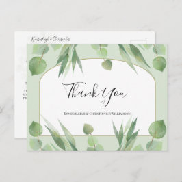 Postal Duste Green Boho Geométrico Arch Boda Gracias
