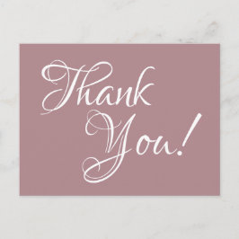Postal Duste Rosa y caligrafía blanca Gracias