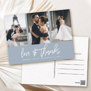 Postal Dusty Blue, Collage de fotos con letras de mano, g